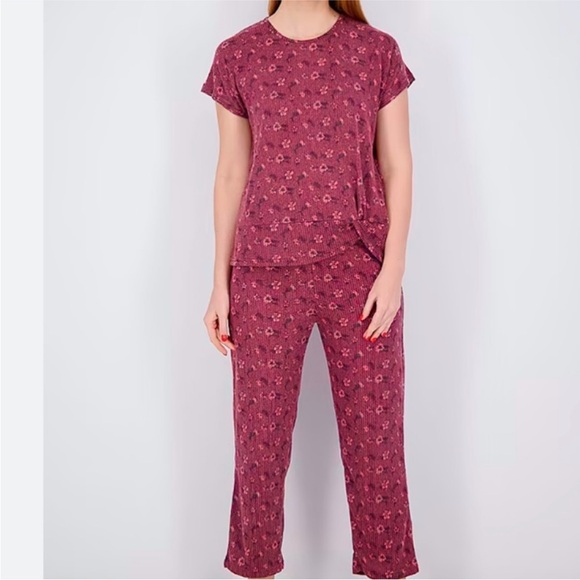 Isaac Mizrahi Casual Burgundy NWT  Lounge Set Burgundy Wine Color - Picture 3 of 16